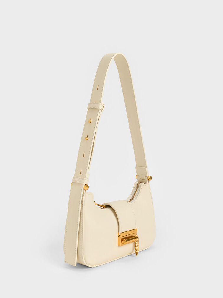 Metallic Accent Shoulder Bag
