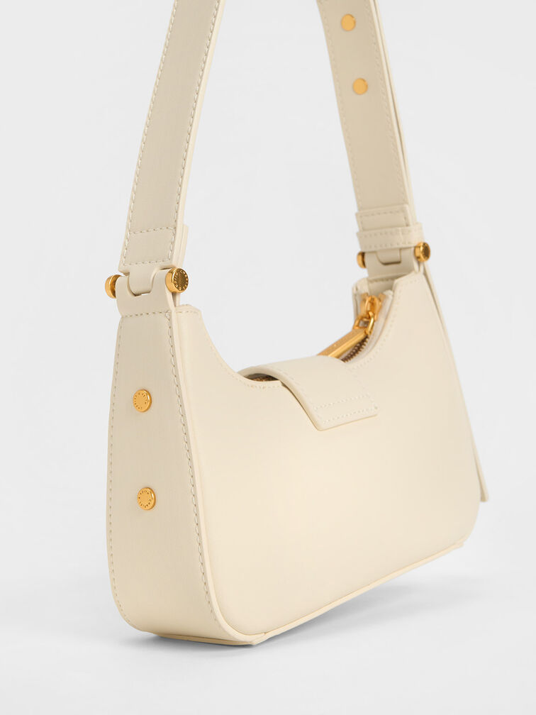 Metallic Accent Shoulder Bag