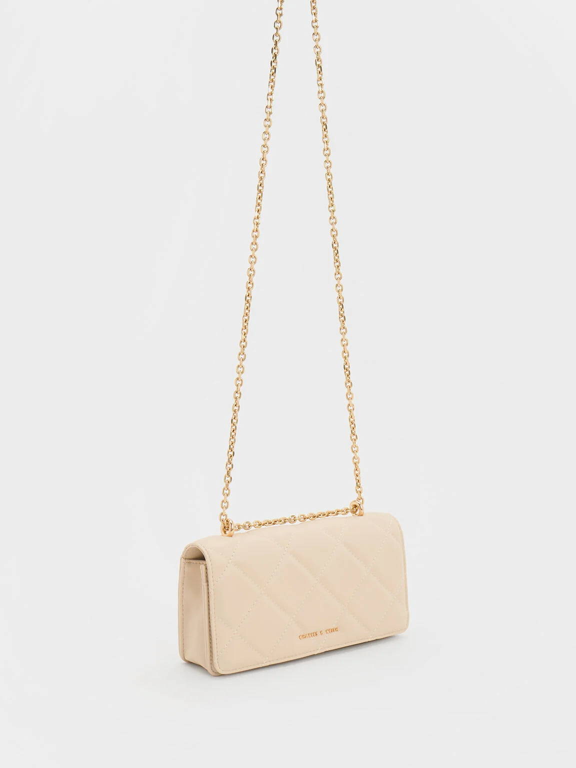Paffuto Chain Handle Quilted Long Wallet