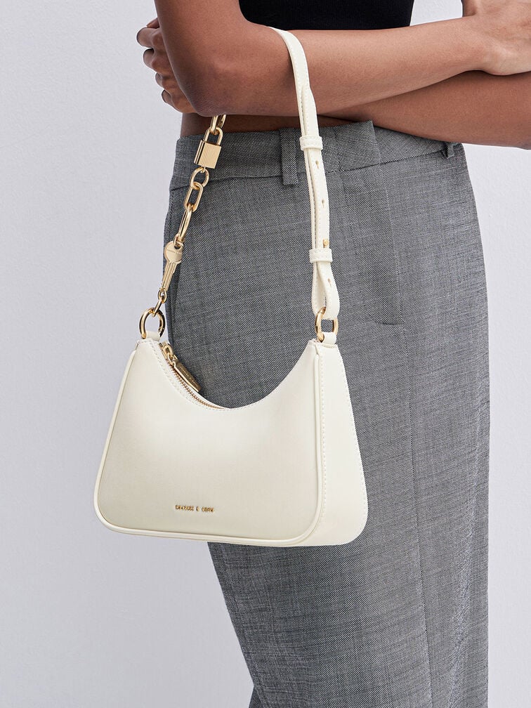 Lock & Key Chain Shoulder Bag
