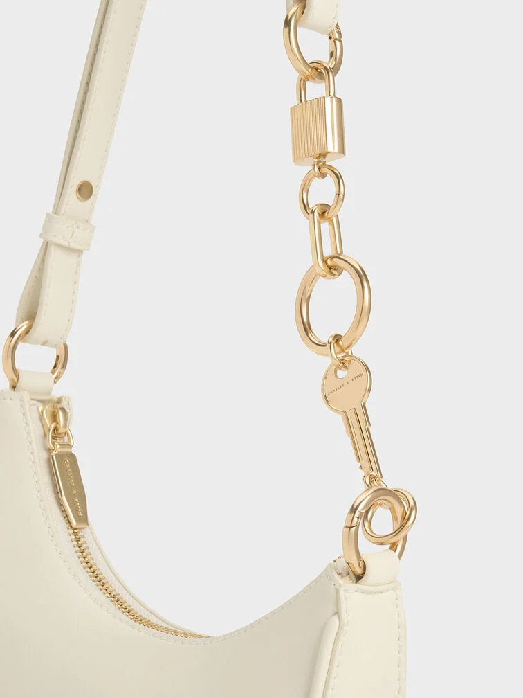 Lock & Key Chain Shoulder Bag
