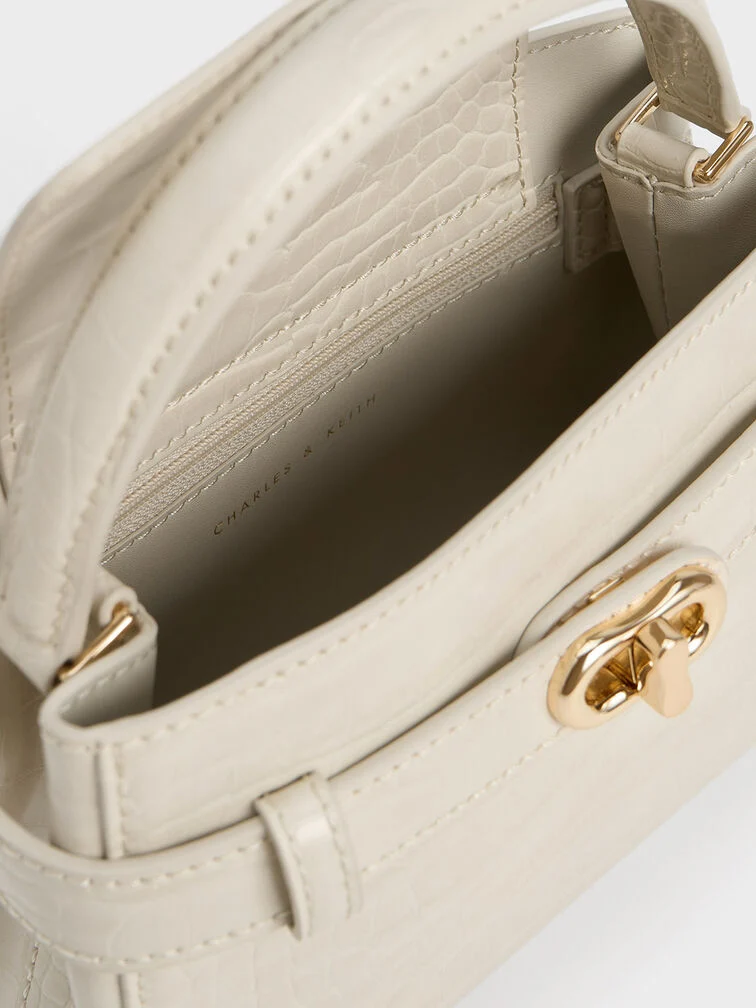 Aubrielle Croc-Effect Top Handle Bag