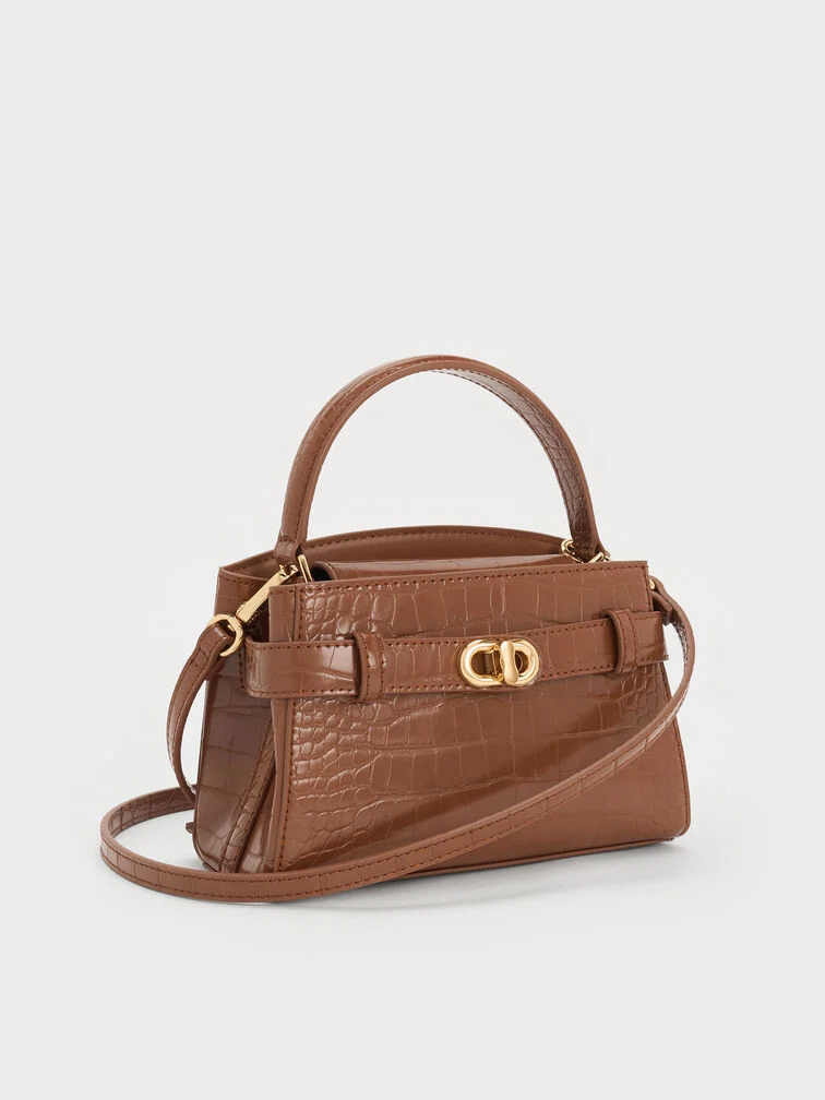 Aubrielle Croc-Effect Top Handle Bag