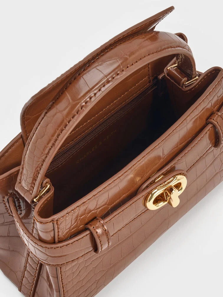 Aubrielle Croc-Effect Top Handle Bag
