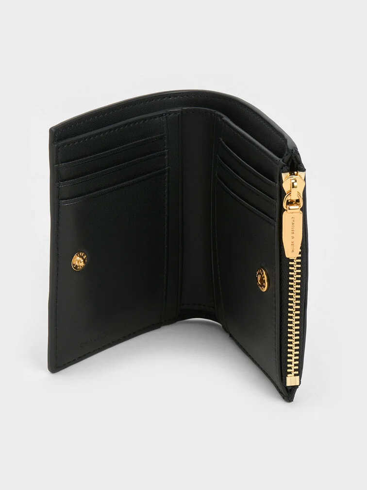 Apolline Textured Top-Zip Wallet