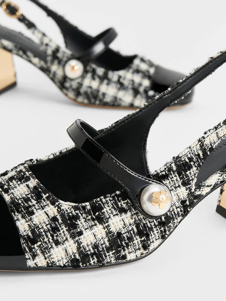 Aeryn Pearl-Embellished Slingback Pumps