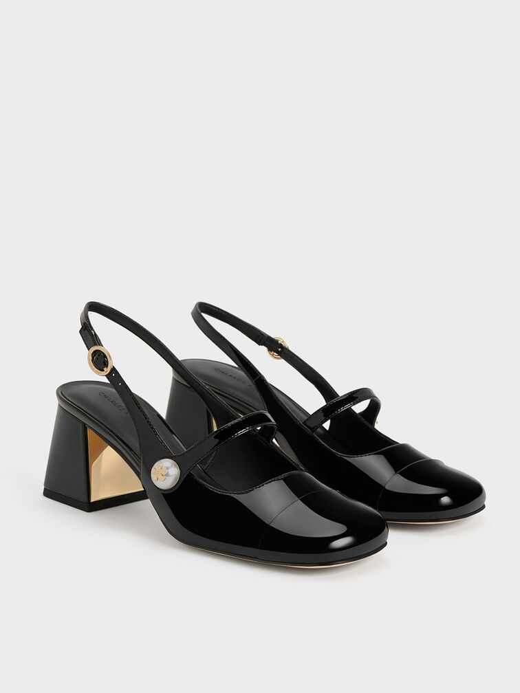 Aeryn Pearl-Embellished Slingback Pumps