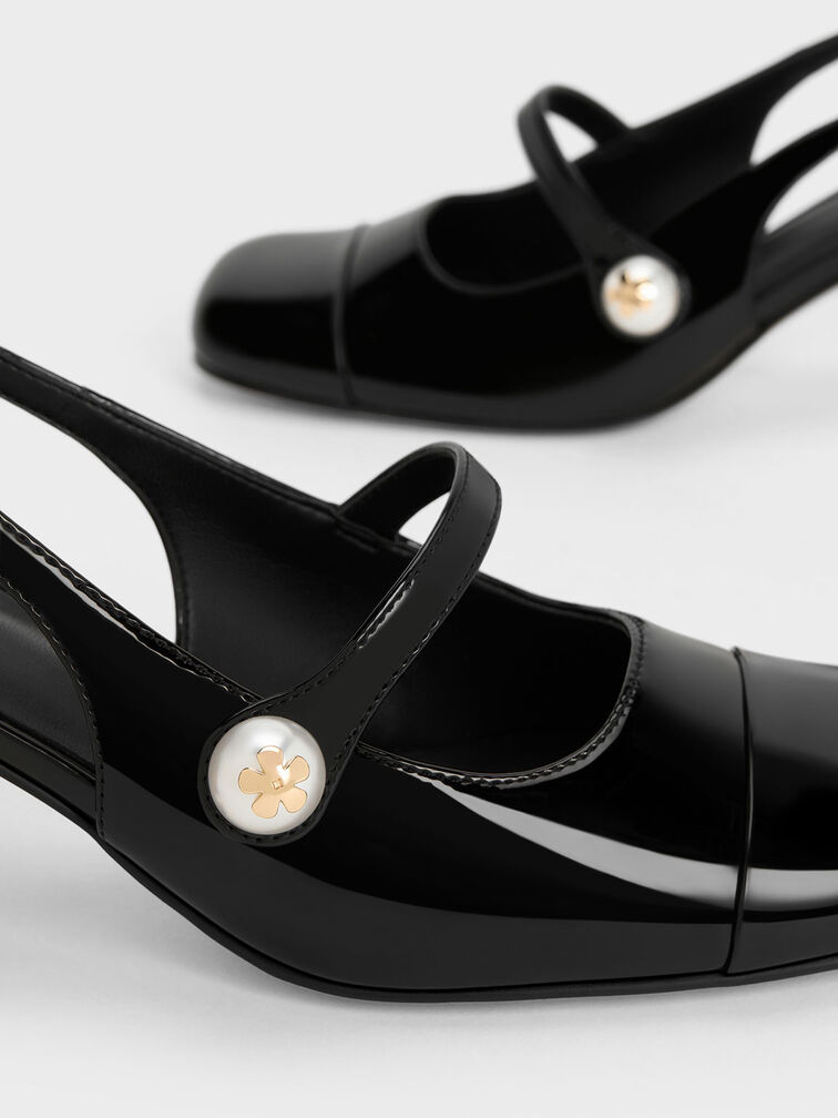 Aeryn Pearl-Embellished Slingback Pumps