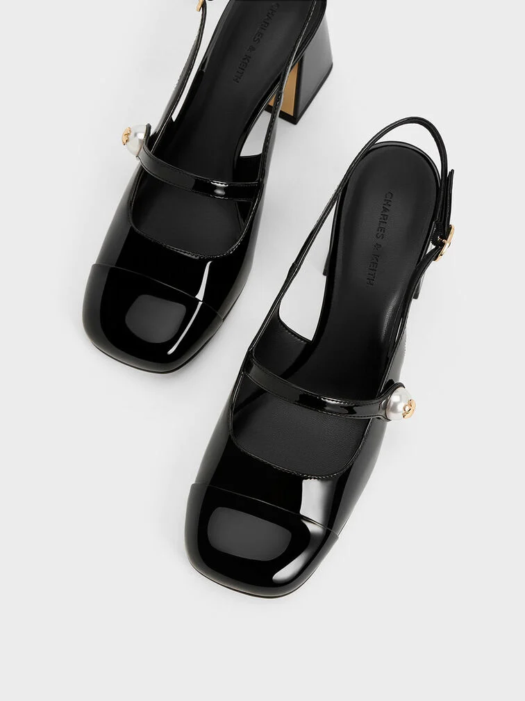 Aeryn Pearl-Embellished Slingback Pumps