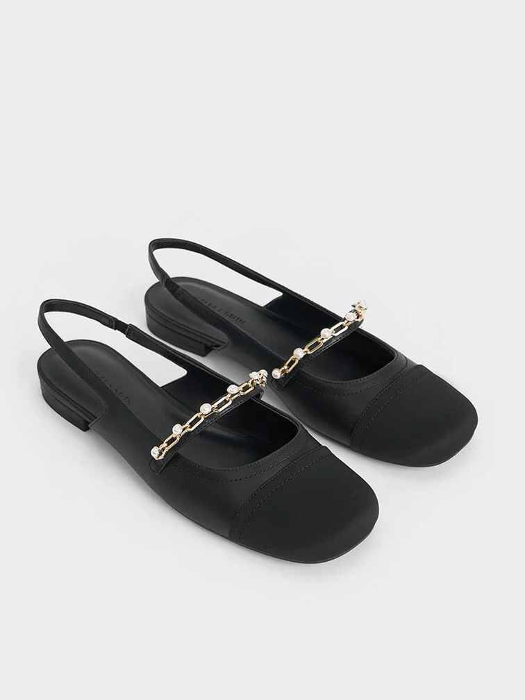 Rio Beaded Chain-Link Slingback Flats