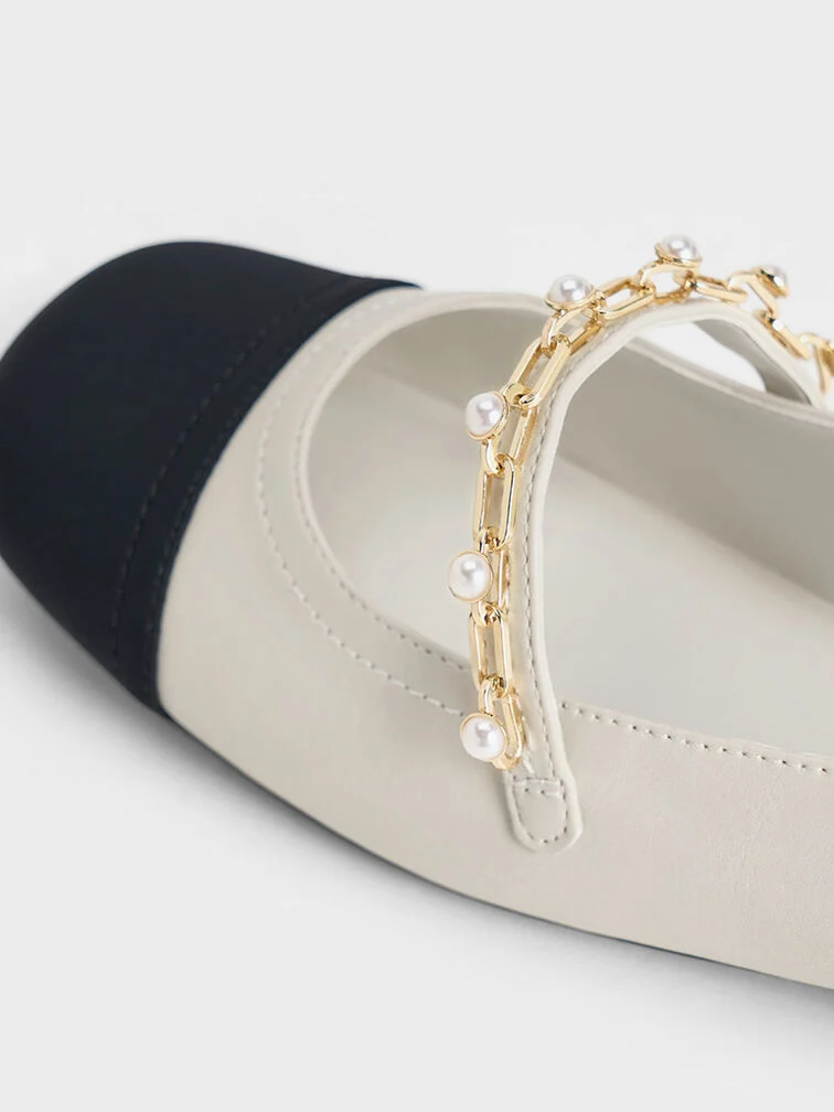 Rio Beaded Chain-Link Slingback Flats