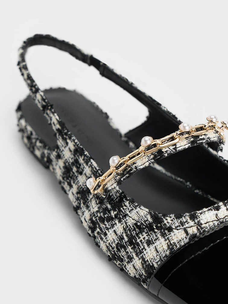 Rio Beaded Chain-Link Slingback Flats