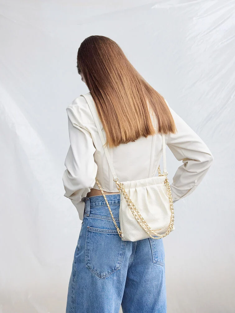Duo Chain-Handle Two-Way Backpack