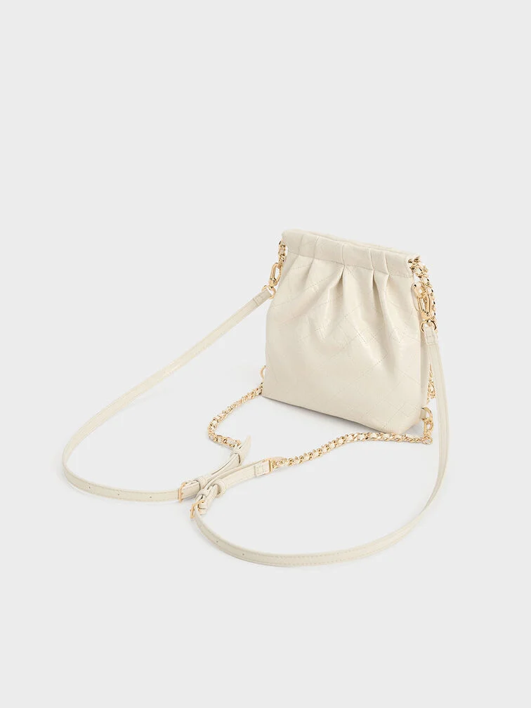Duo Chain-Handle Two-Way Backpack