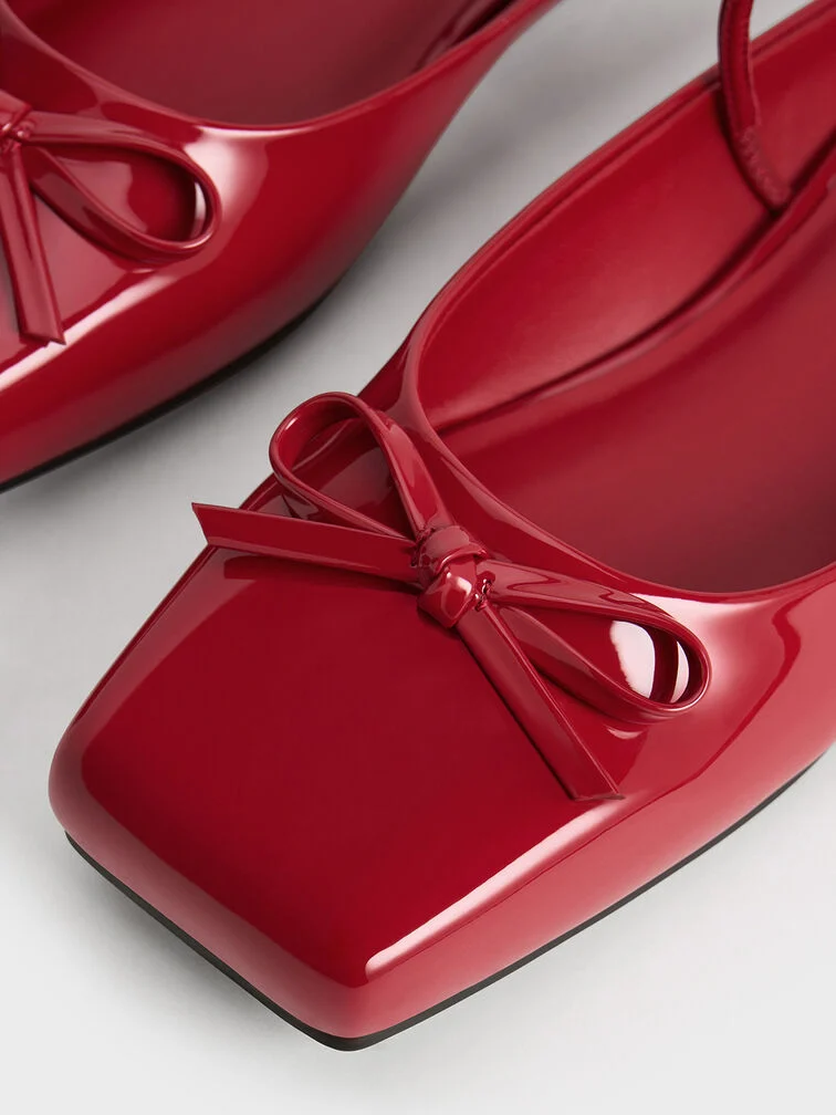 Bow Square-Toe Ballet Mules