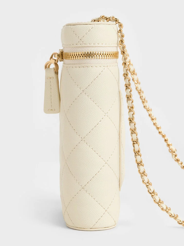 Apfra Quilted Elongated Mini Rectangular Bag