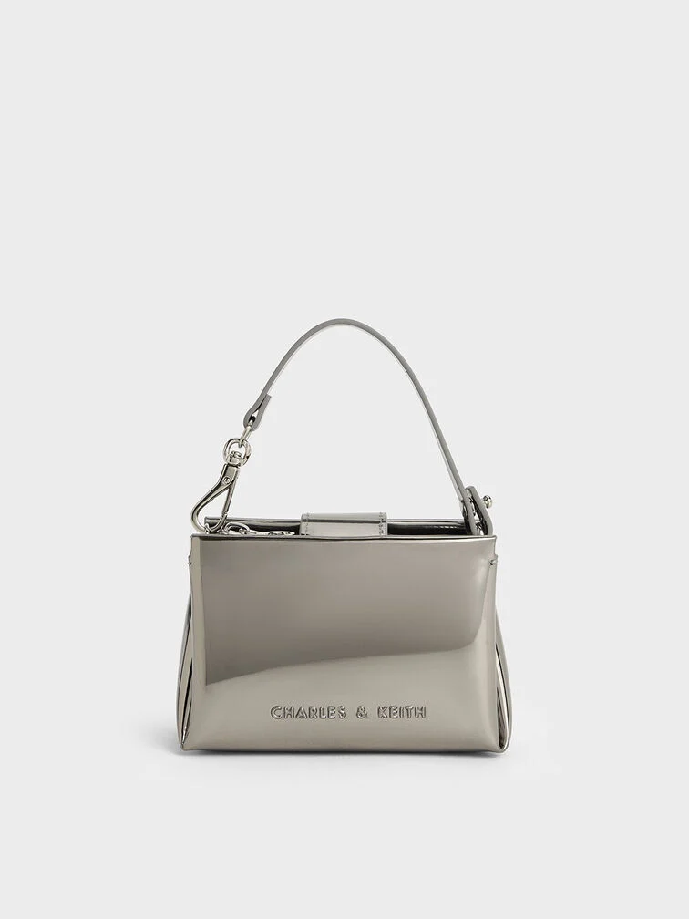 Bosie Metallic Top Handle Pouch