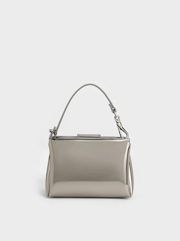 Bosie Metallic Top Handle Pouch
