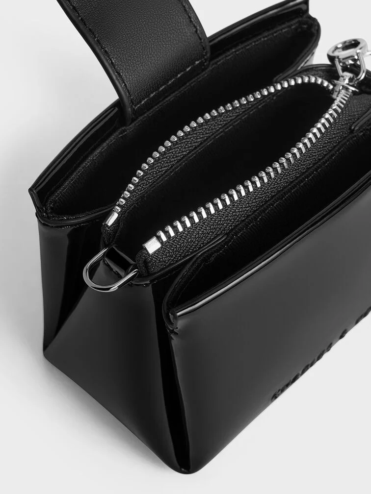 Bosie Metallic Top Handle Pouch