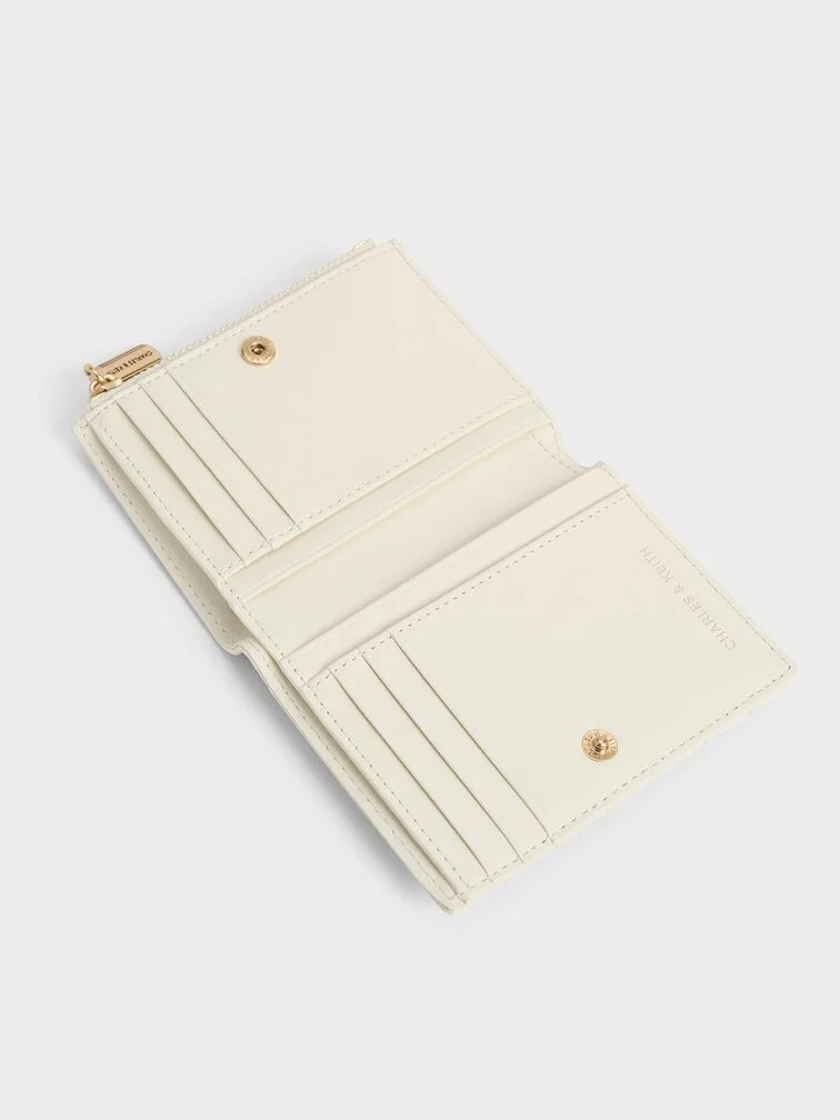Donna Crinkle-Effect Panelled Top-Zip Wallet