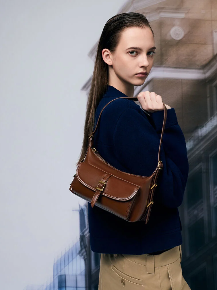 Bryna Belted Hobo Mini Drawstring Bag