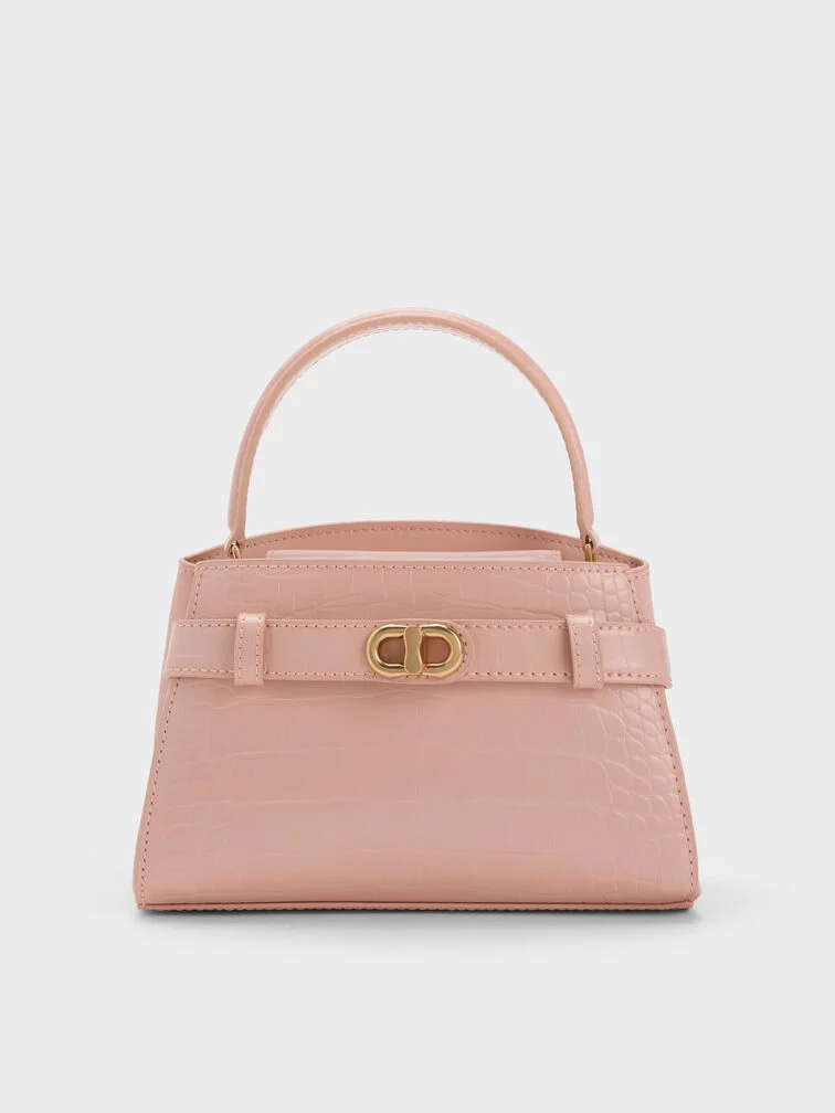 Aubrielle Croc-Effect Top Handle Bag