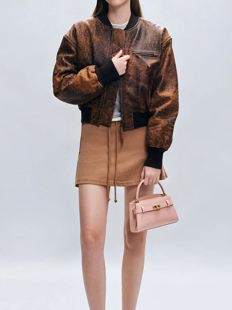 Aubrielle Croc-Effect Top Handle Bag