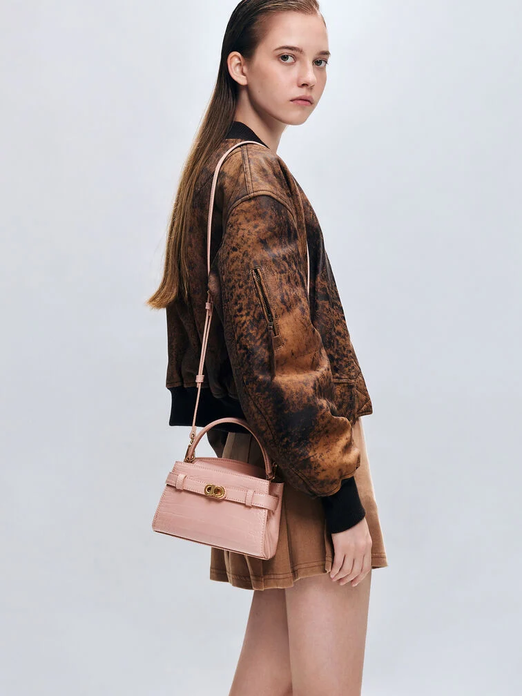 Aubrielle Croc-Effect Top Handle Bag