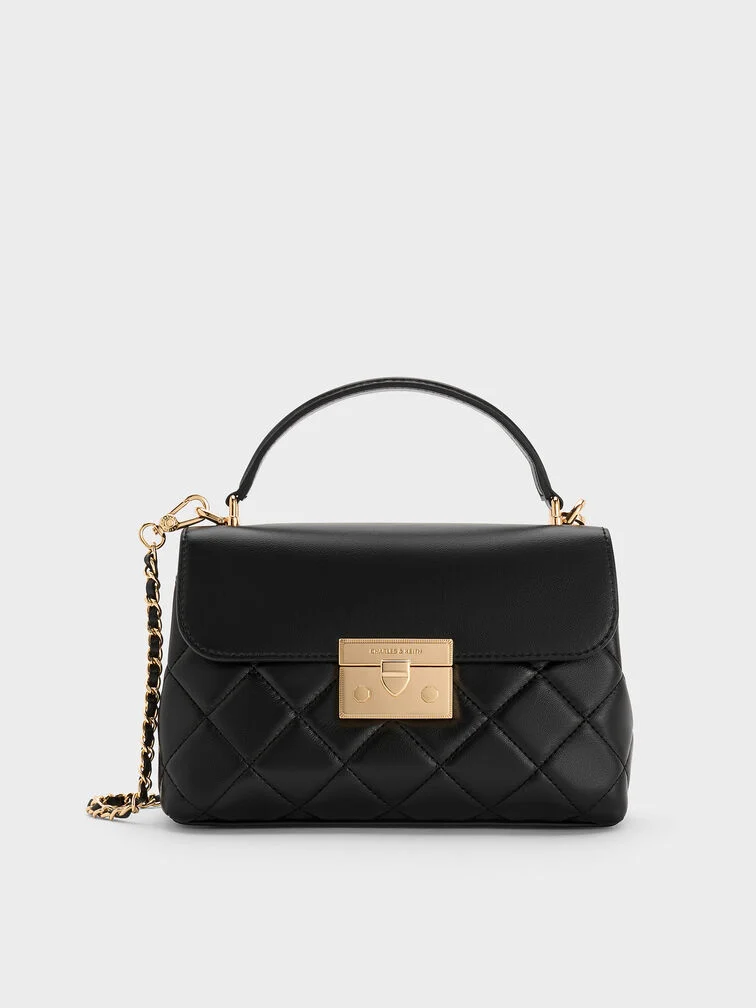Alva Quilted Top Handle Bag