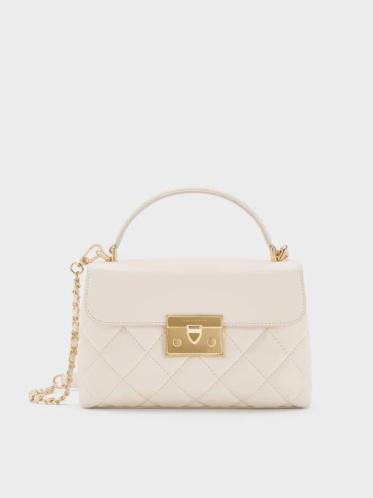 Alva Quilted Top Handle Bag