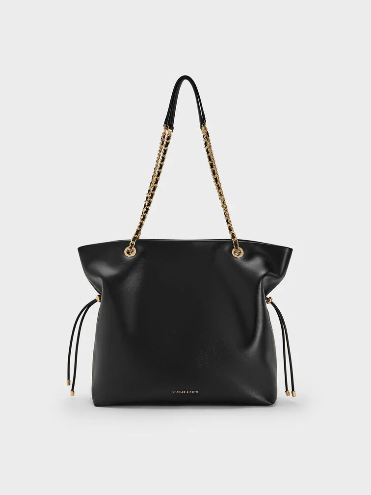 Arya Braided-Strap Double-Handle Tote Bag