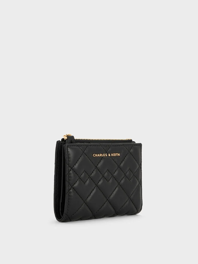 Duo Metallic Quilted Short Wallet