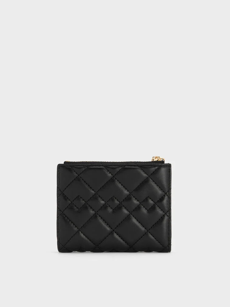 Duo Metallic Quilted Short Wallet