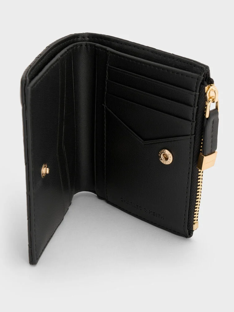 Duo Metallic Quilted Short Wallet