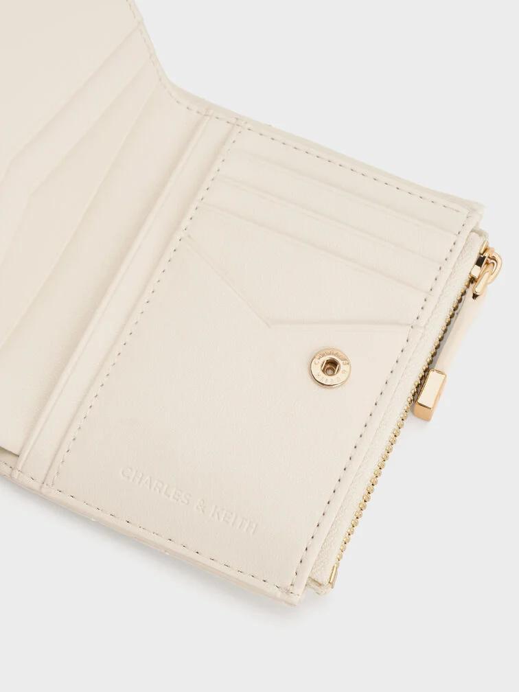Duo Metallic Quilted Short Wallet