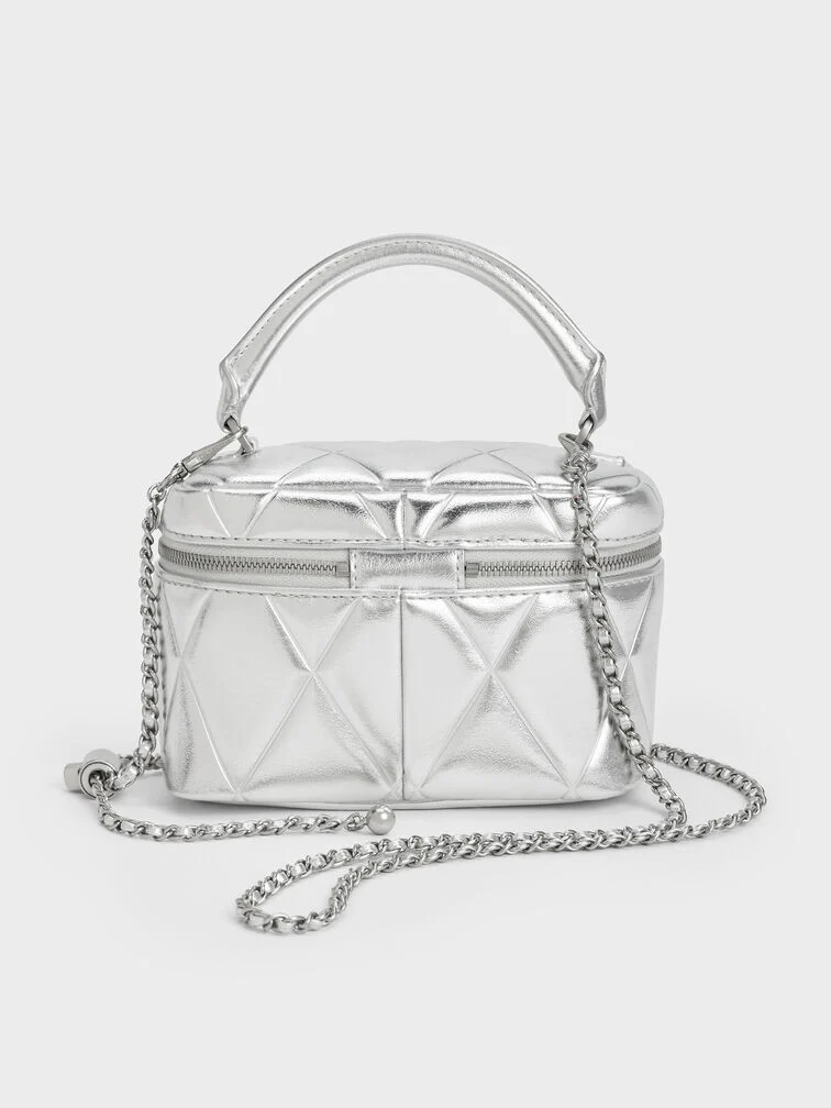 Arwen Quilted Top Handle Vanity Bag