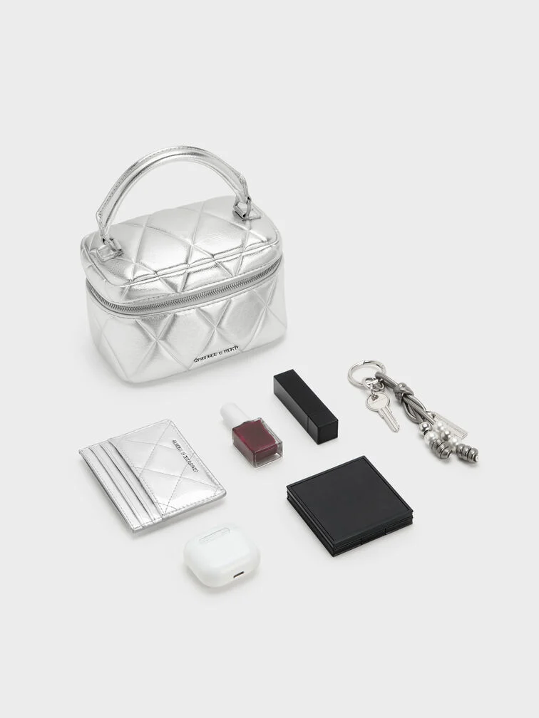 Arwen Quilted Top Handle Vanity Bag