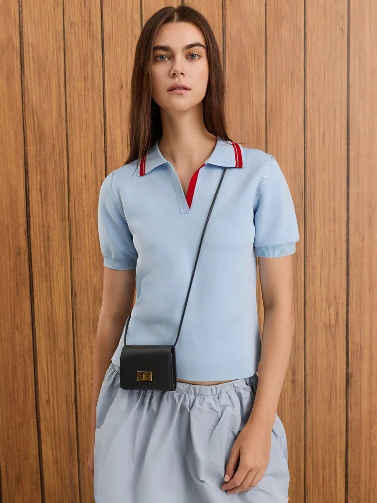 Edna Turn-Lock Knotted-Strap Wallet