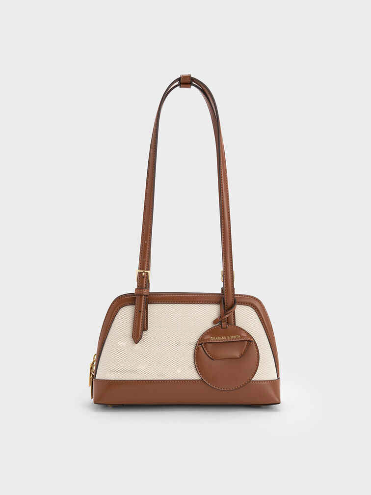 Enola Canvas Two-Tone Elongated-Handle Bag