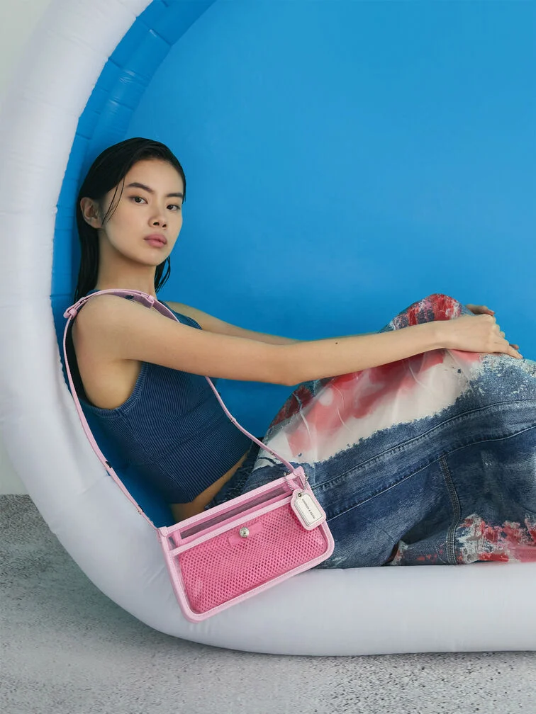 Norah See-Through Mesh Shoulder Bag