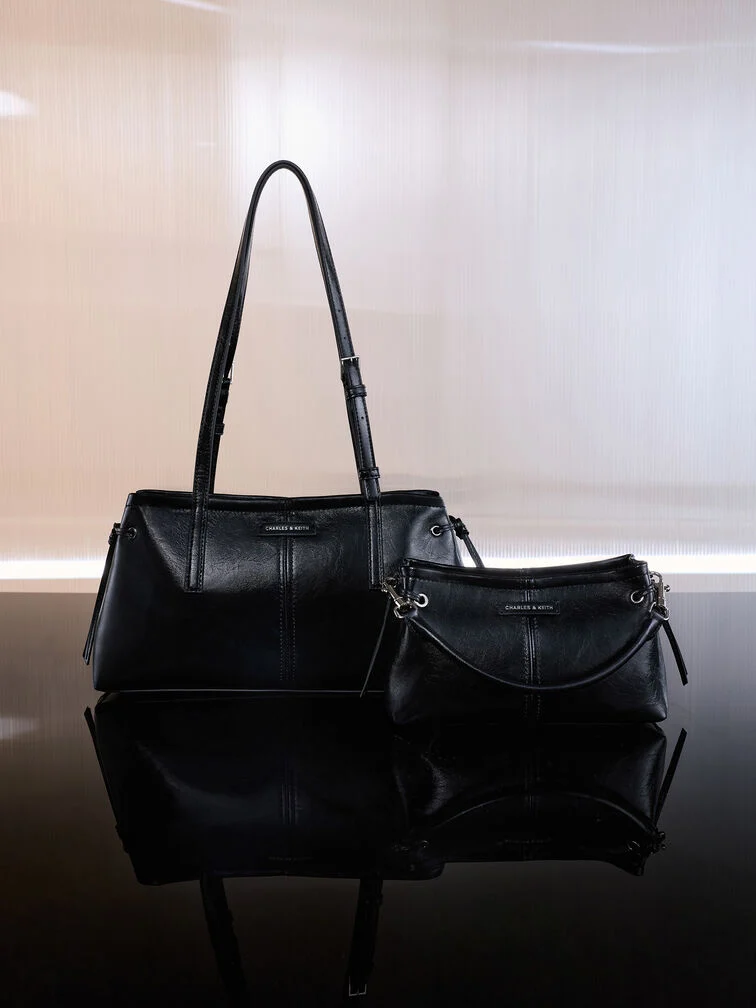 Noane Elongated-Handle Shoulder Bag