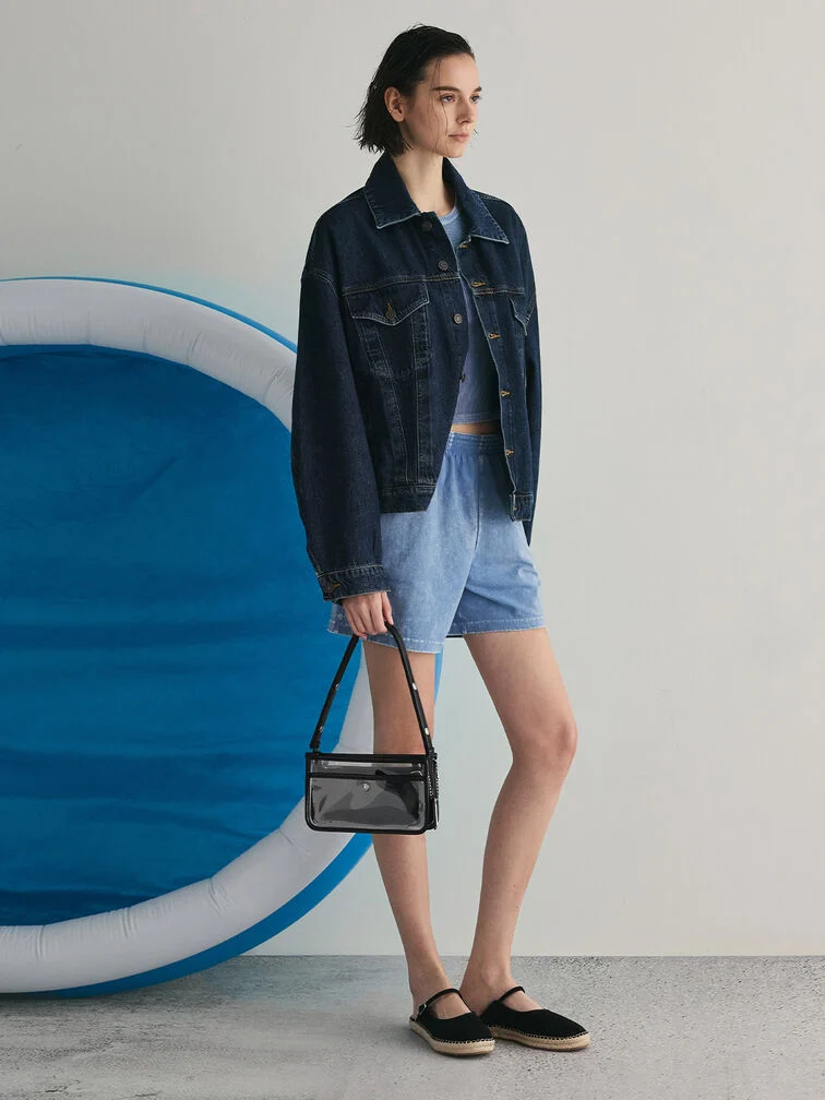 Norah See-Through Mesh Shoulder Bag