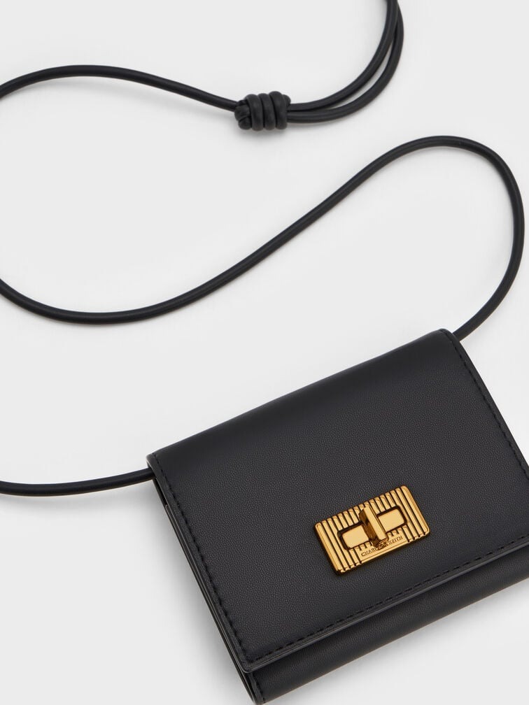 Edna Turn-Lock Knotted-Strap Wallet
