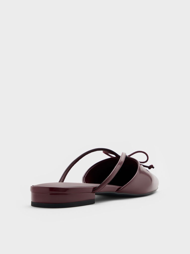 Pearl-Accent Bow Flat Mules