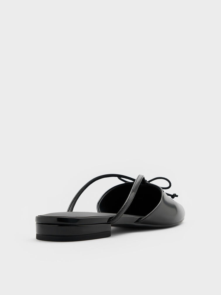 Pearl-Accent Bow Flat Mules