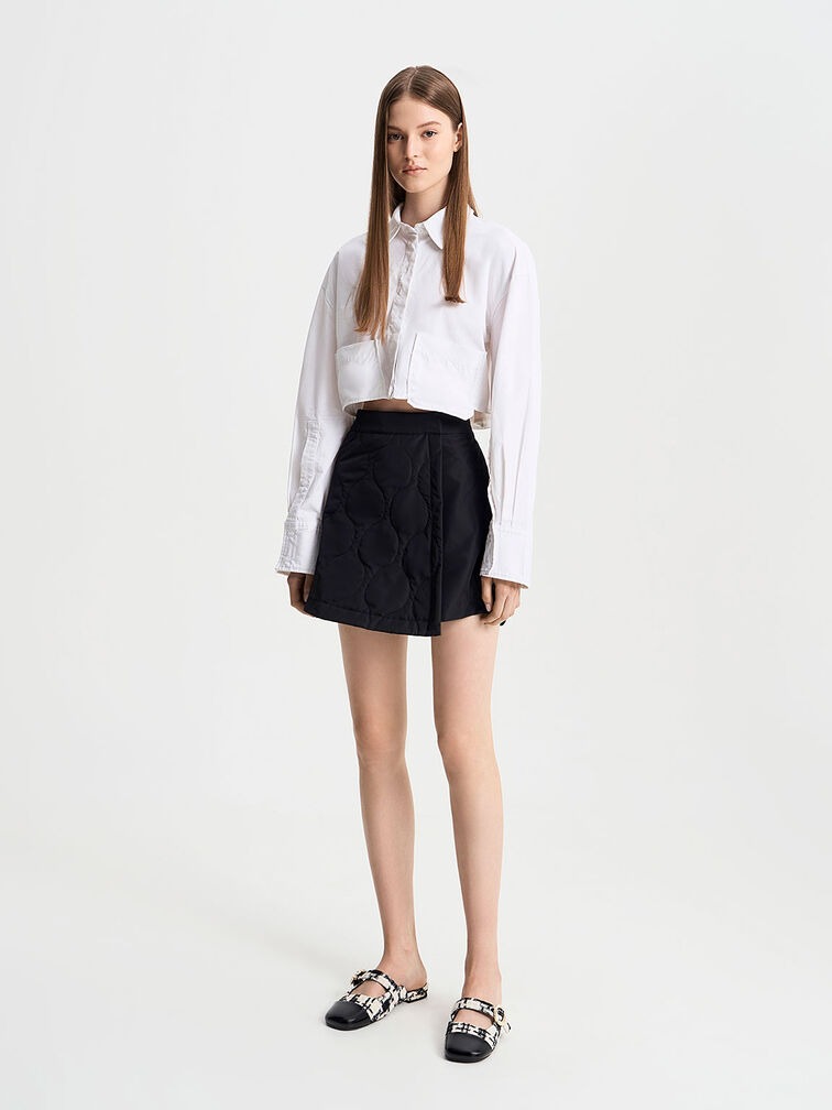 Tweed Pearl Buckle Mary Jane Mules