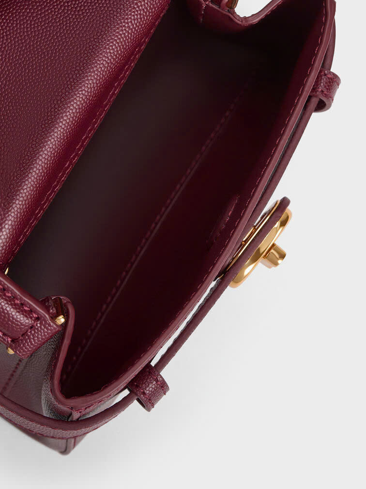 Aubrielle Metallic Buckle HandBag