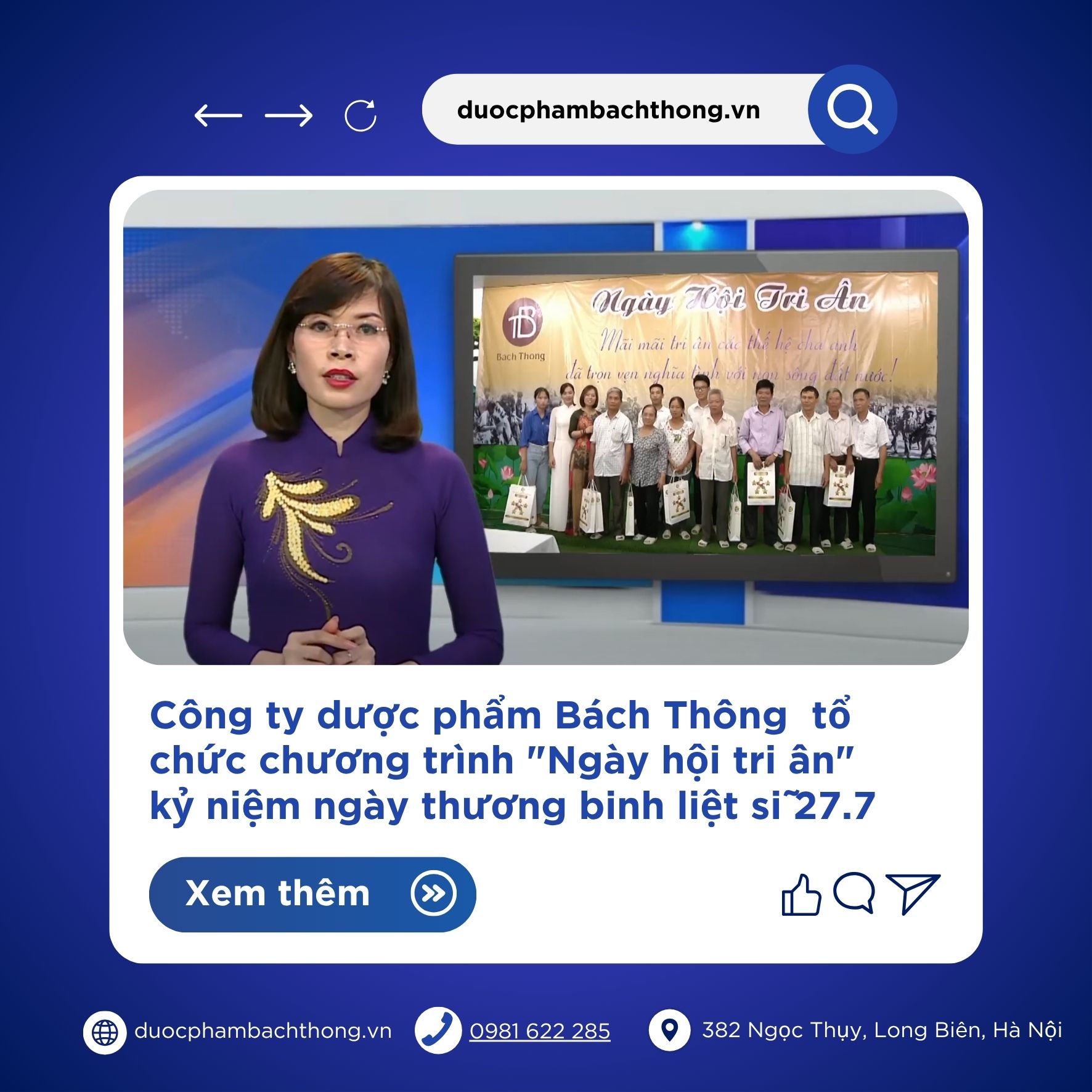 Công ty dược phẩm Bách Thông tổ chức chương trình