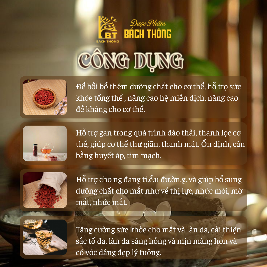 [Túi 500g] Câu kỷ tử Bách Thông