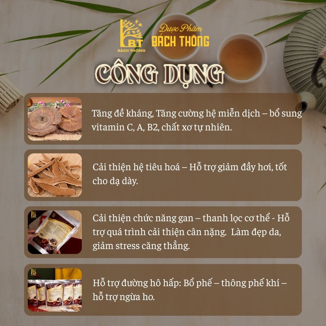 [Túi 100g] Nấm Linh Chi Thái Lát